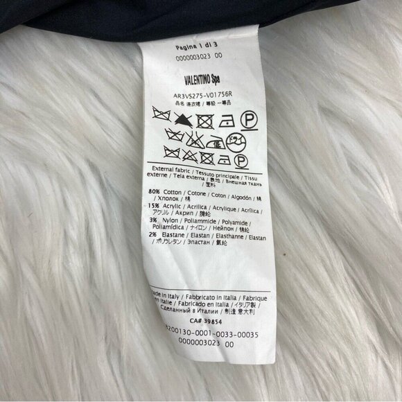 Valentino Red‎ Women's Black White V-Neck Luxury Tweed Designer Dress IT 44/C36 - Picture 7 of 15